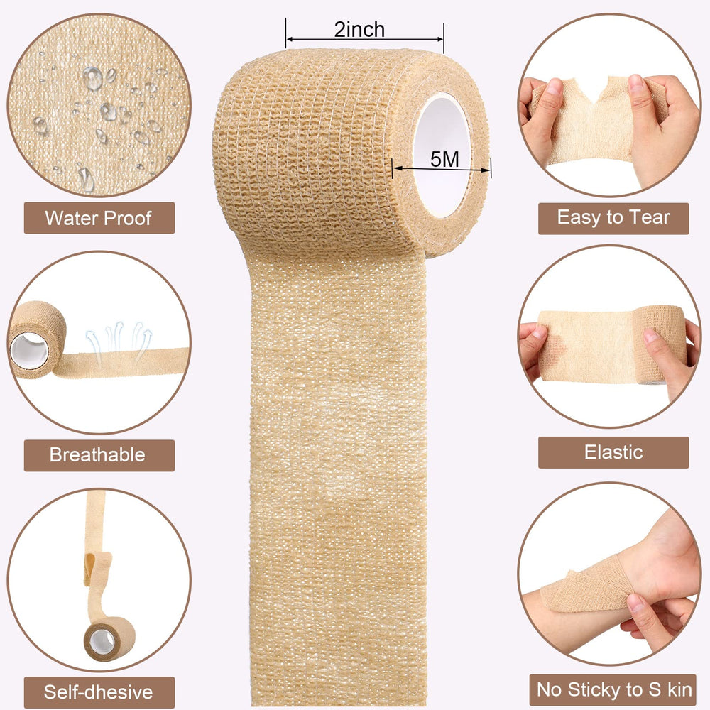 Treela self-adhering bandage close-up showing self-stick action