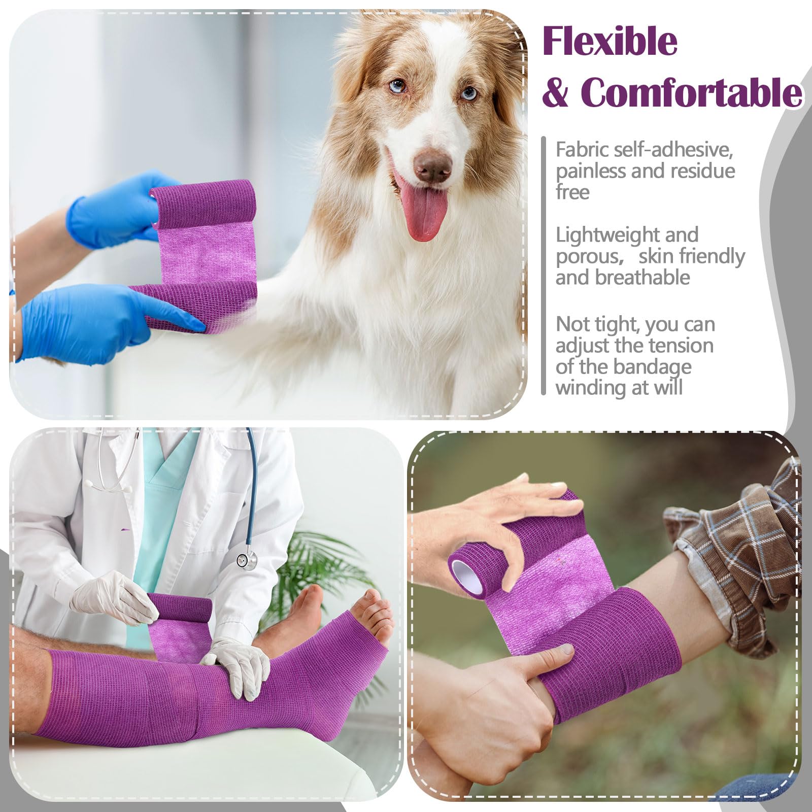 Treela bandage wrap texture highlight reveals soft nonwoven material for daily use.