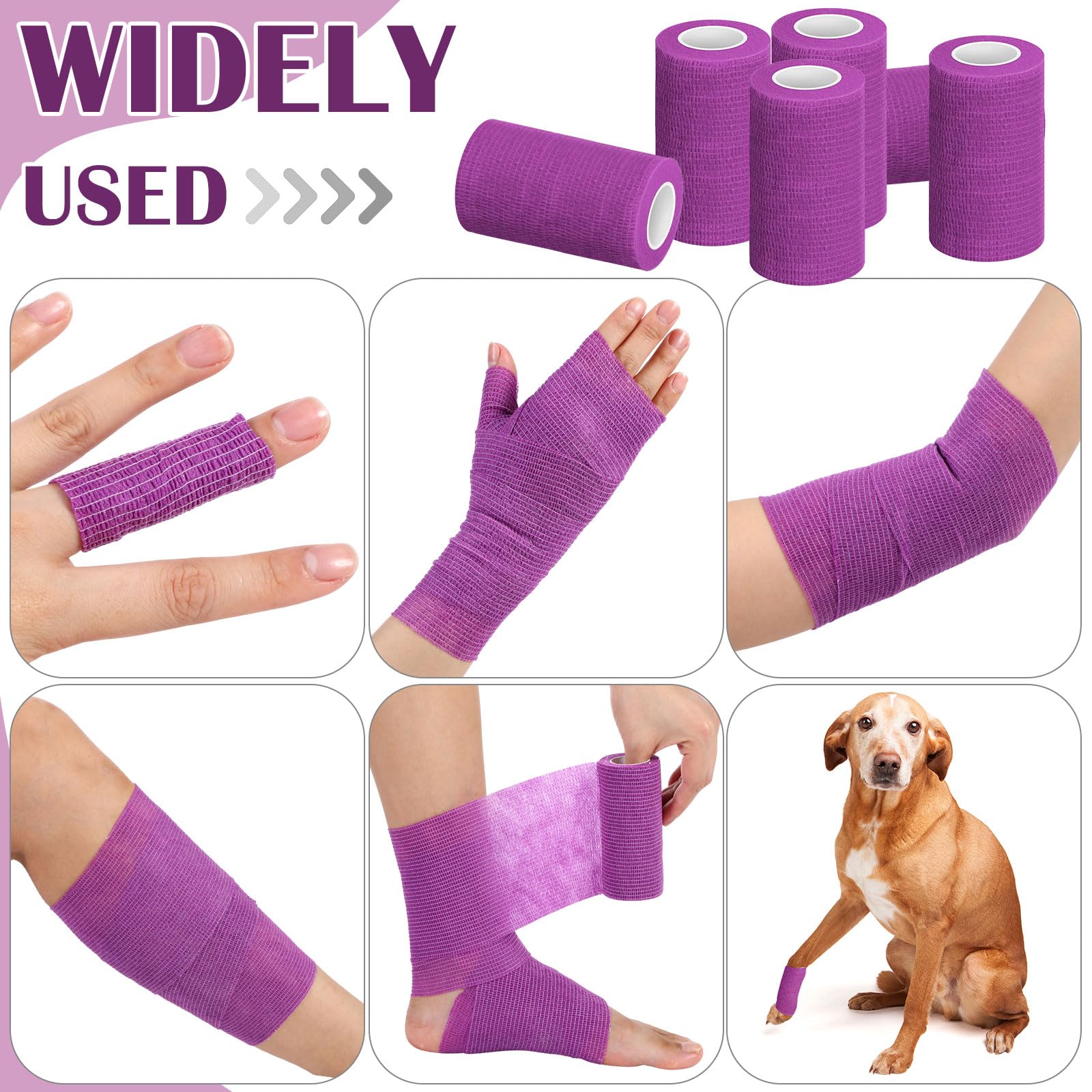 Treela bandage wrap on wrist demonstrates easy self-adhesive application.