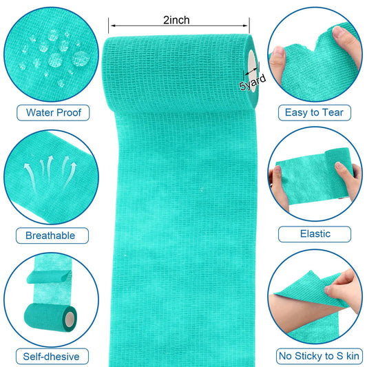 Treela breathable cohesive bandage wrap provides wrist support with easy adjustments.