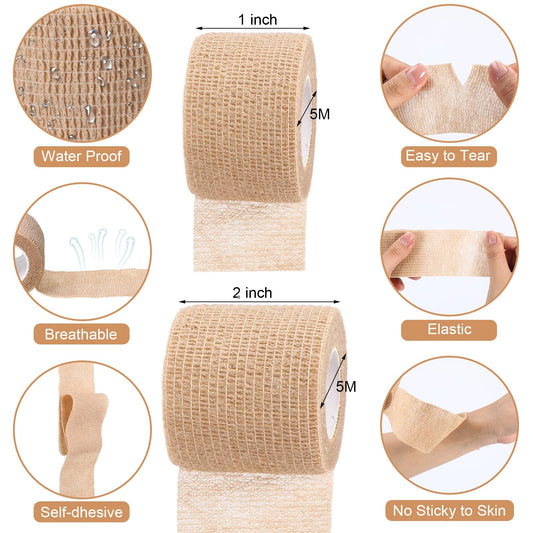 Treela cohesive bandage 2in 5yd nude; versatile wrap for larger joints and protection.