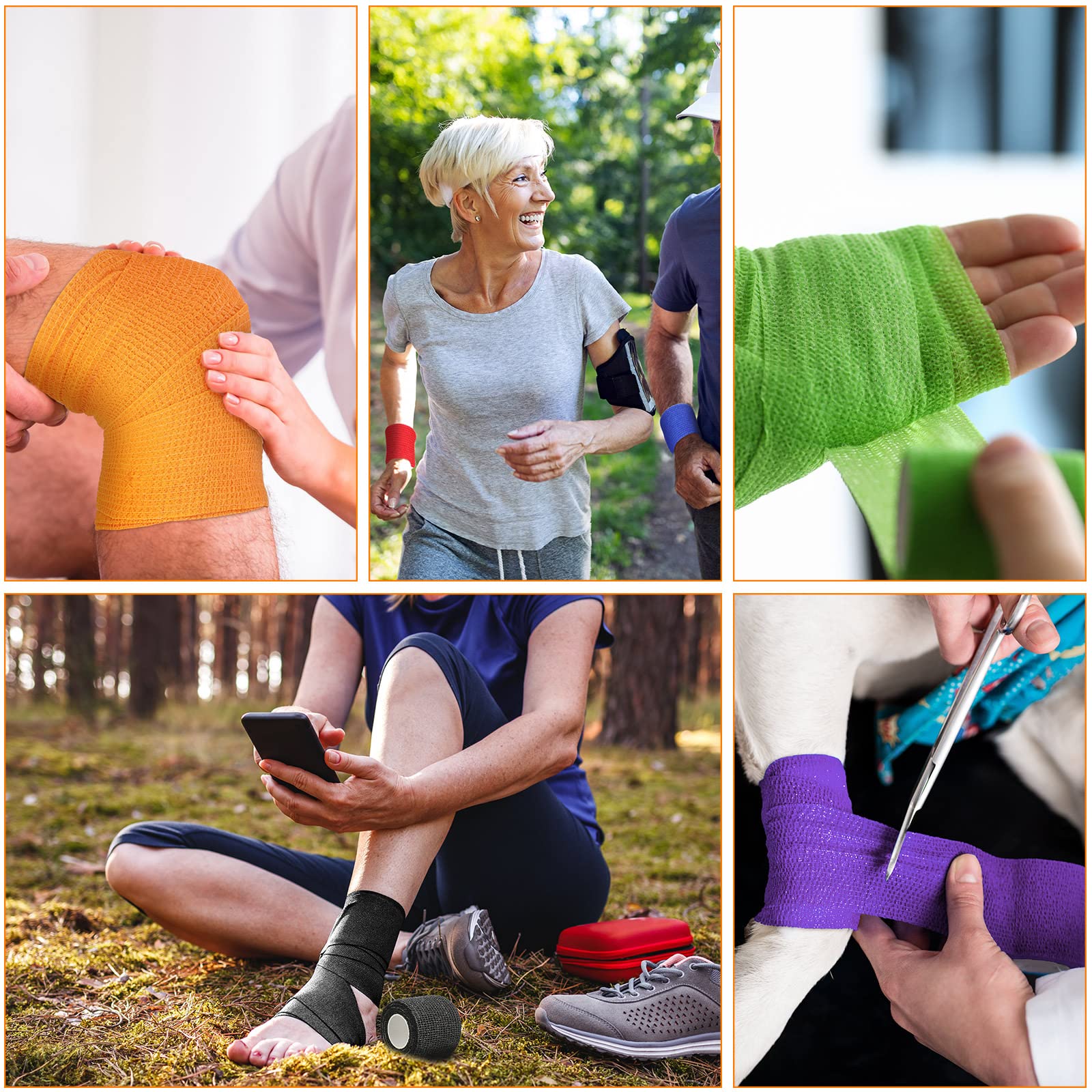 Treela wrist wrap in action demonstrates easy tear and wrap capability.
