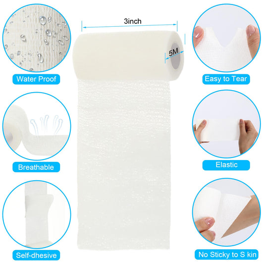 Treela elastic wrap bandage with easy-tear design for quick application.