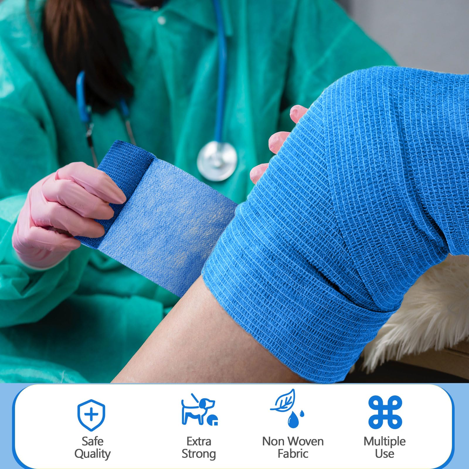 Treela knee and elbow bandage wrap in use with versatile coverage.