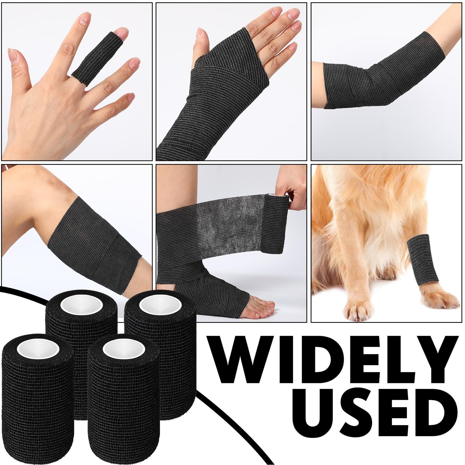 Treela cohesive bandage with no clips, easy tear for fast wrapping.