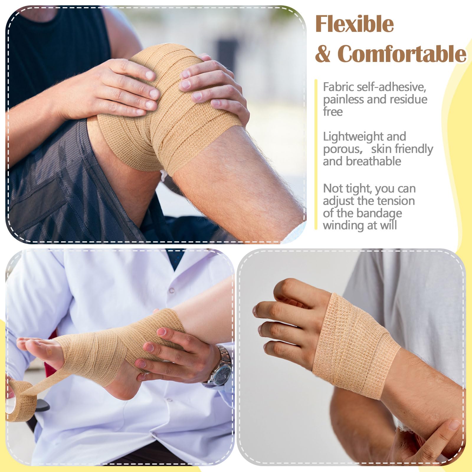 Treela bandages support wounds and swelling while staying in place.