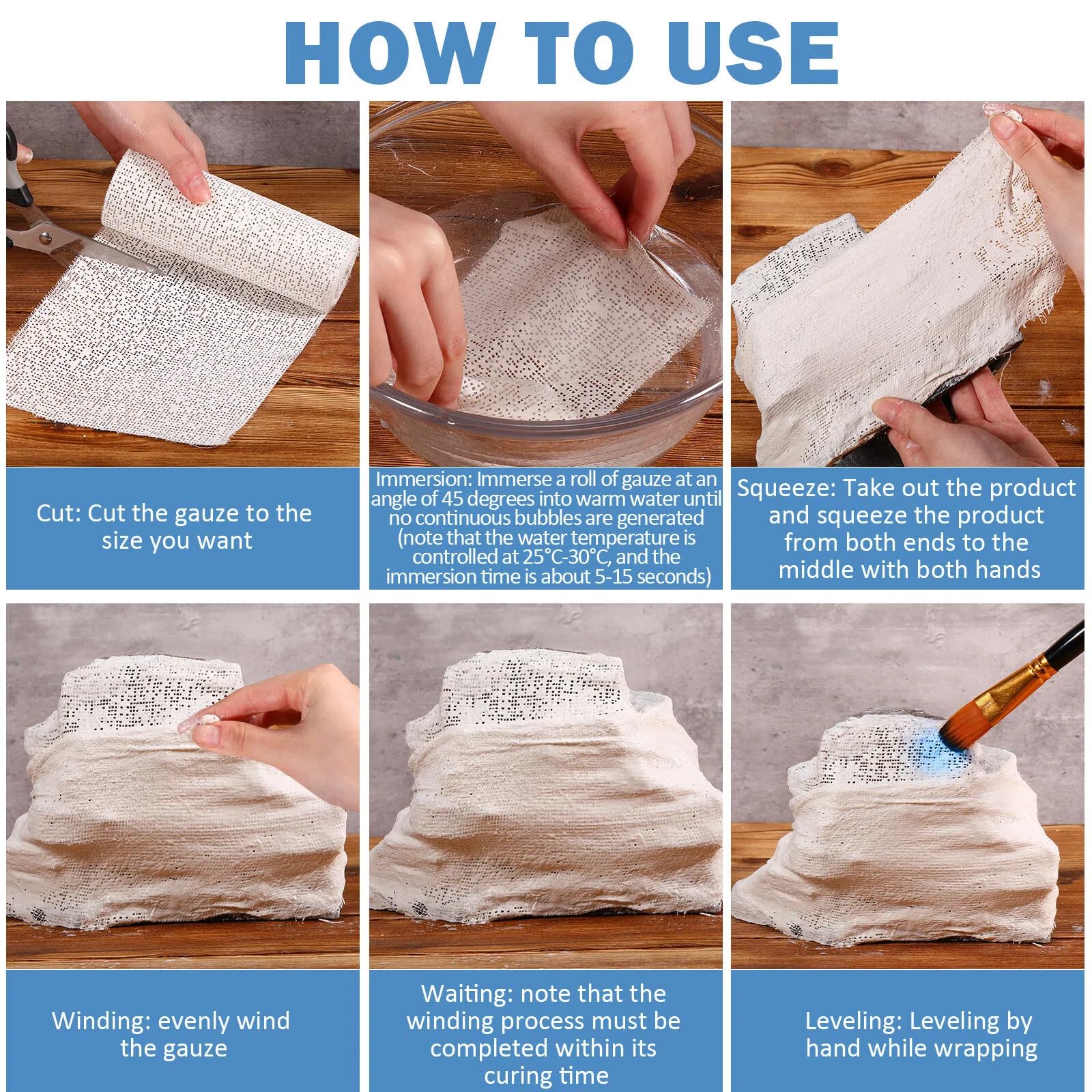 Treela plaster cloth roll dries quickly to hold the desired shape.
