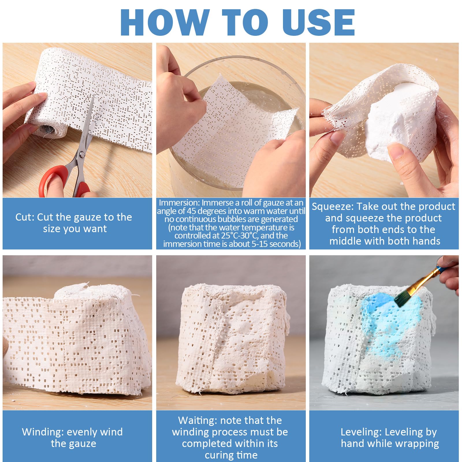 Treela plaster cloth rolls for art projects providing steady support and versatility.
