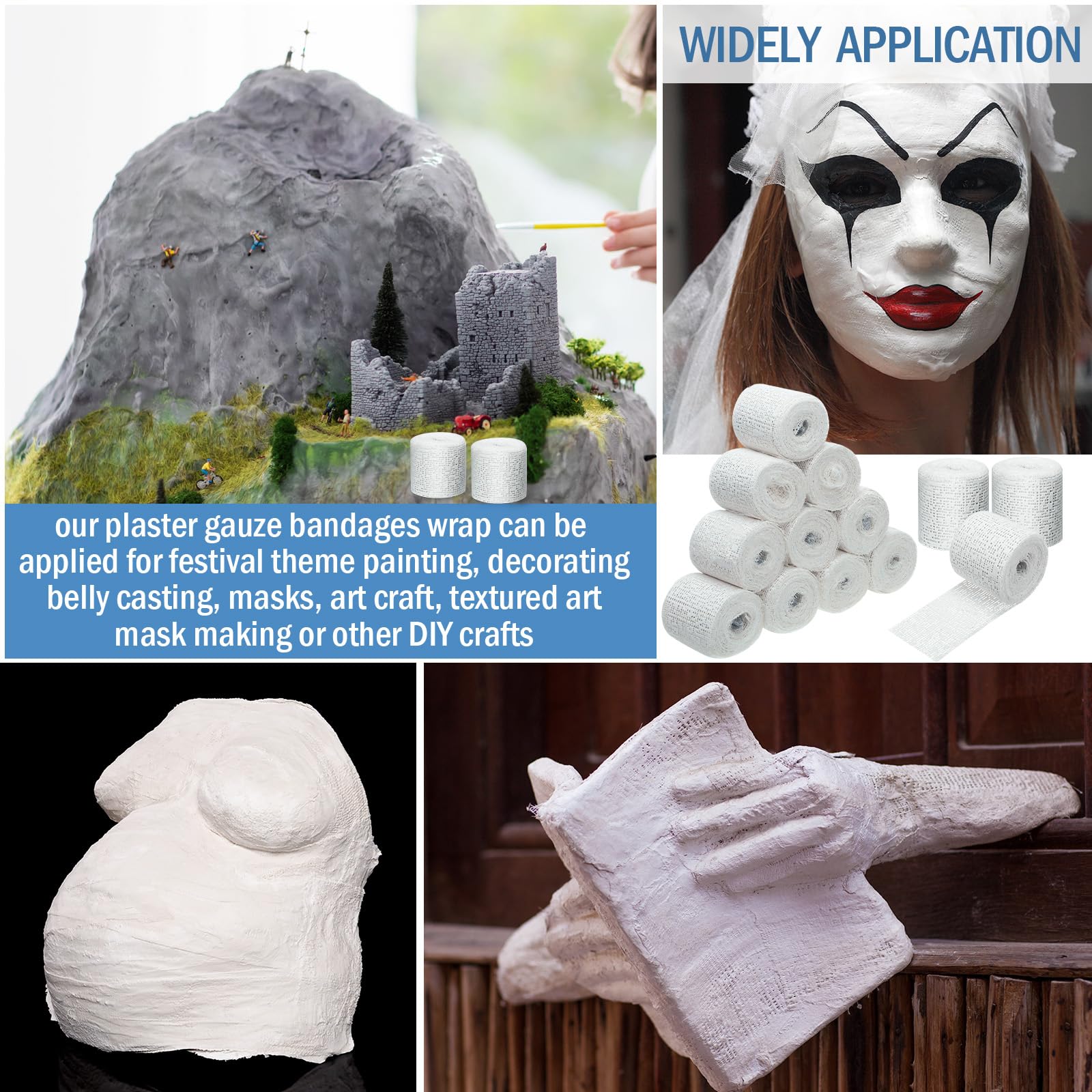 Treela plaster cloth rolls suited for a wide range of DIY crafts and projects.
