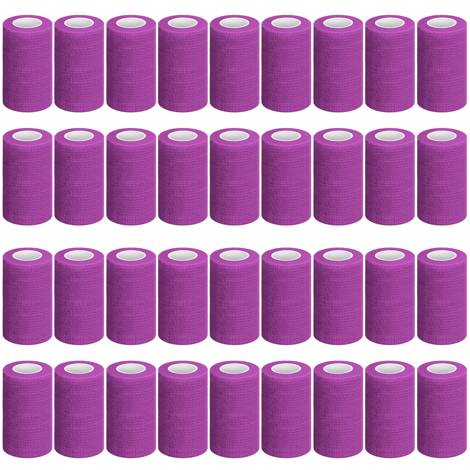 Treela self-adherent bandage 4 inch by 5 yard purple wrap for secure compression.