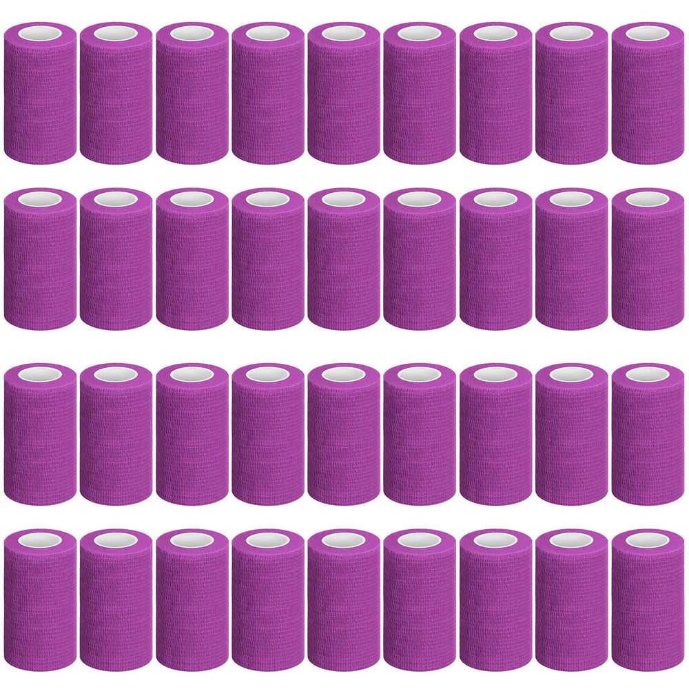 Treela self-adherent bandage 4 inch by 5 yard purple wrap for secure compression.