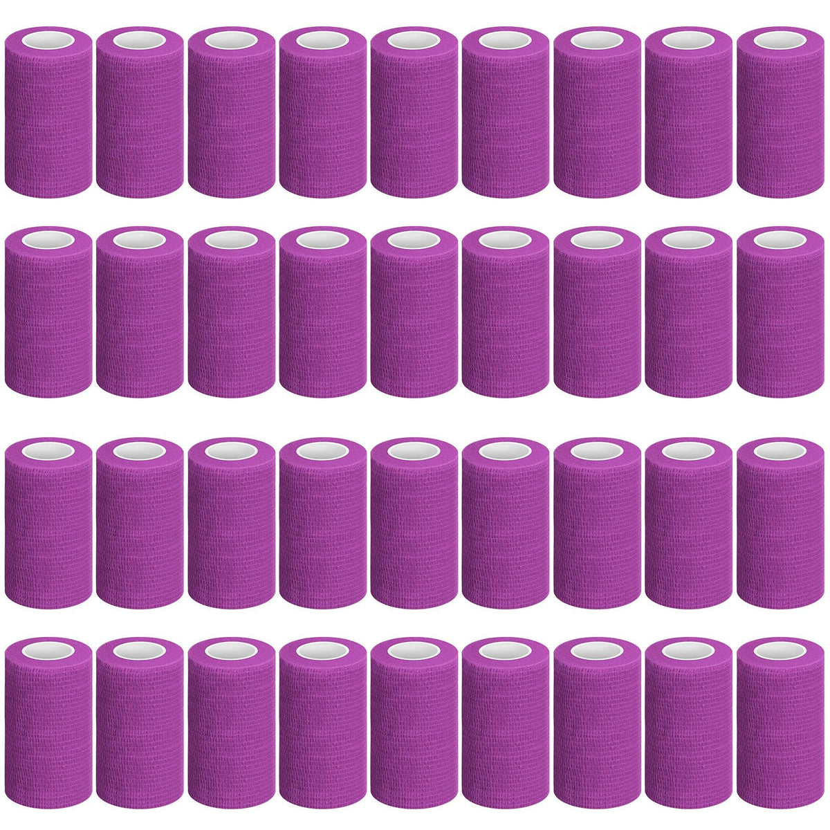 Treela self-adherent bandage 4 inch by 5 yard purple wrap for secure compression.