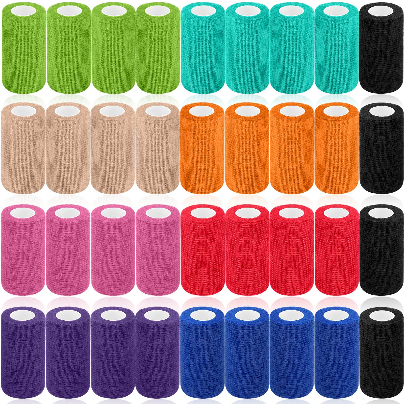 Treela self-adherent bandage wrap in multicolor for secure, comfortable wear.