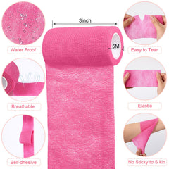 Treela self-adherent bandage wrap on the wrist provides quick, snug adjustments