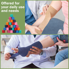 Treela self-adhering tape sticks to itself, not skin, for comfortable use