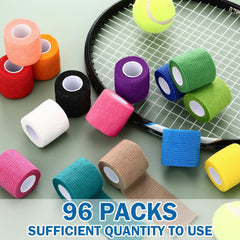 Treela blue self-adhesive bandage keeps joints supported in action.