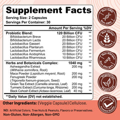 Trehealtt 13-in-1 herbs bottle highlights hormone balance blend