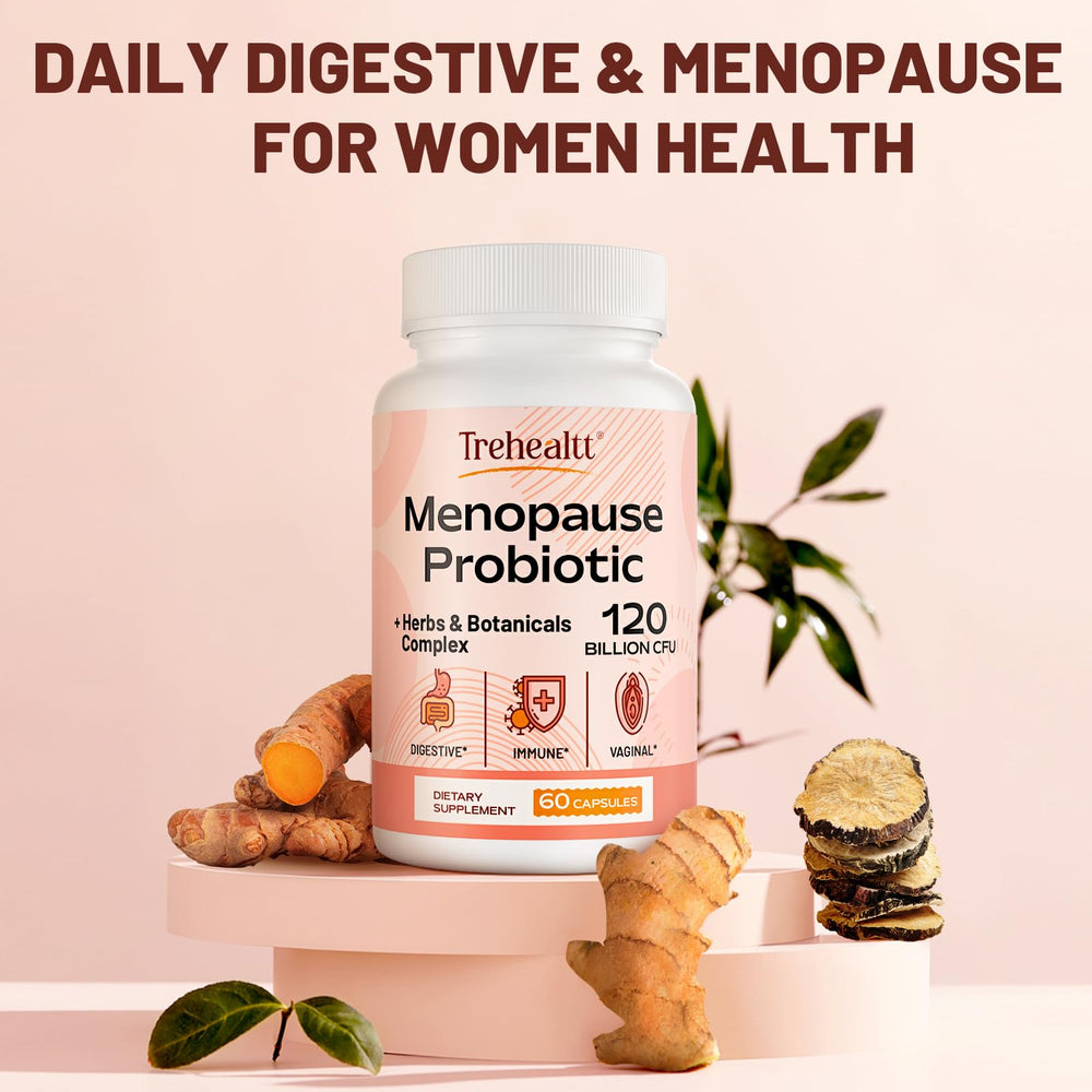 Trehealtt woman taking supplement in morning