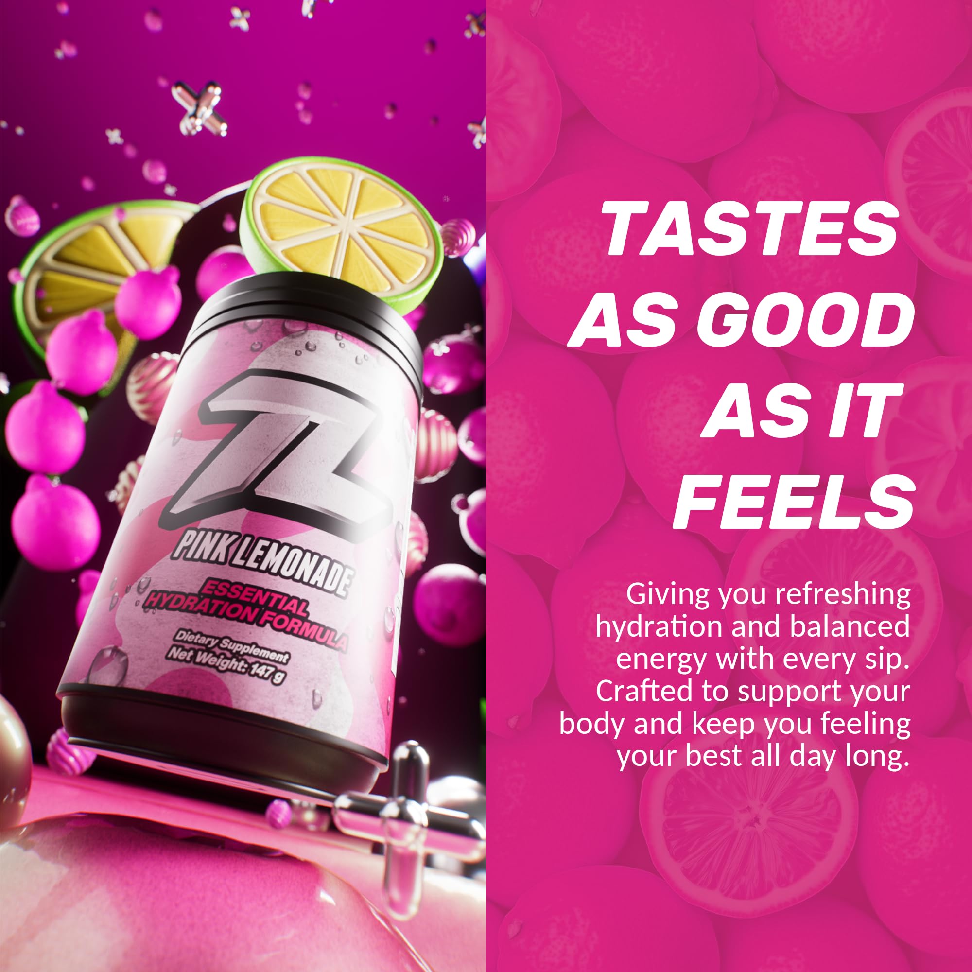 The Treigning Lab powder dissolves quickly for pre-workout hydration.