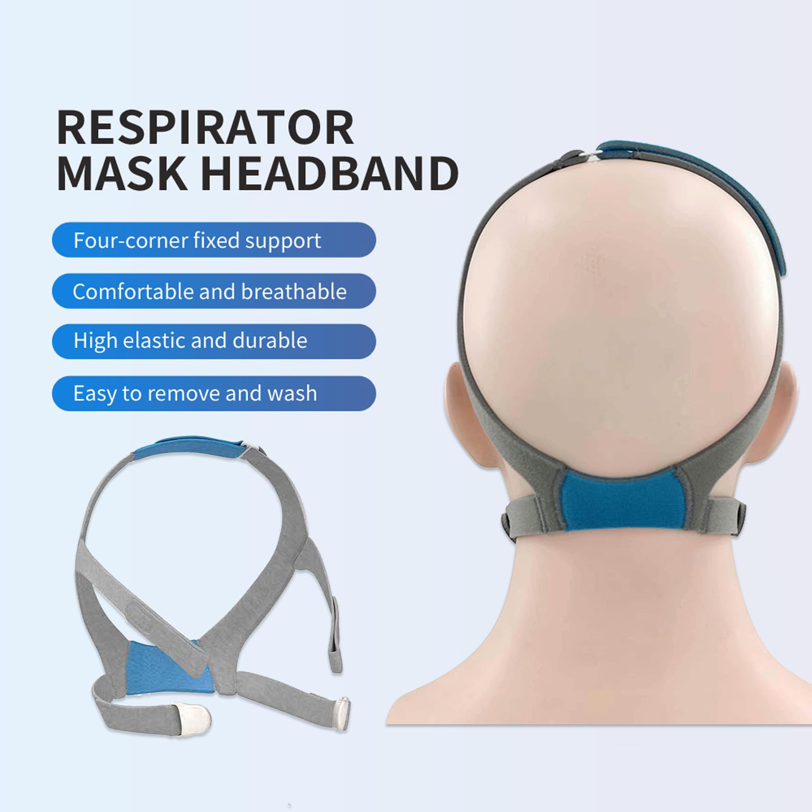 Trejacur AirFit F30 headgear fabric close-up shows breathable, skin-friendly material.