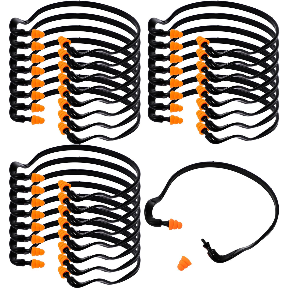 TrelaCo 96-pcs banded ear plugs pack for reliable noise reduction on the go.