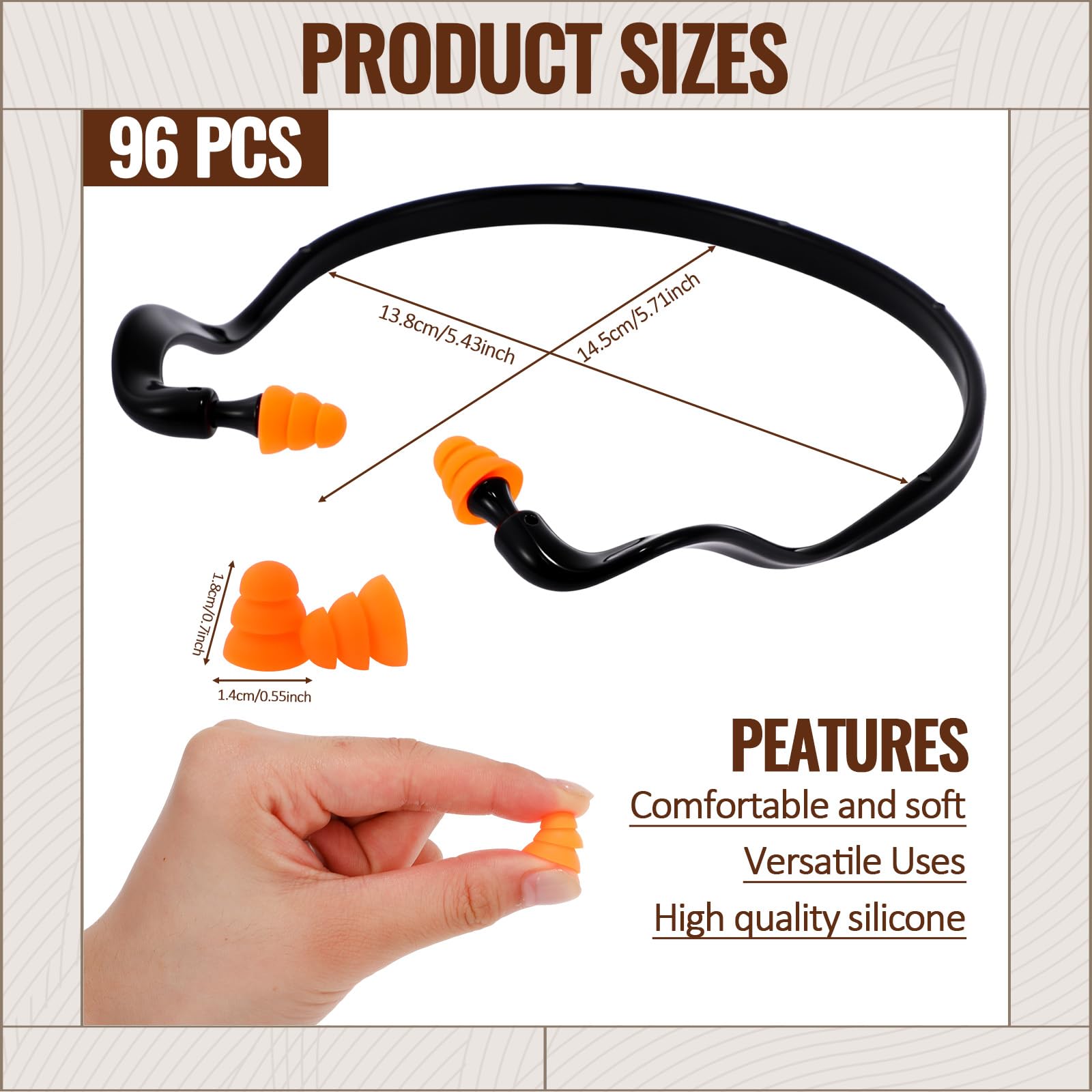 TrelaCo banded ear plugs with neckband design for easy access.