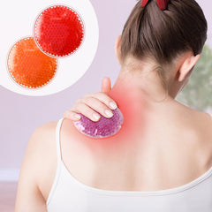 TrelaCo 4x4 inch round ice pack microwavable for warm compresses when needed.
