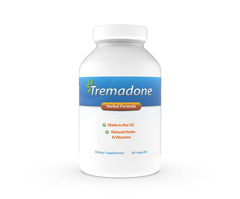 Tremadone capsules bottle front for natural tremor support