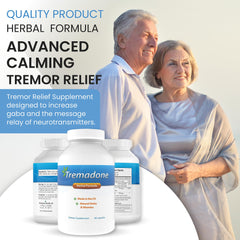 Glass with Tremadone capsules demonstrates integration into a morning routine