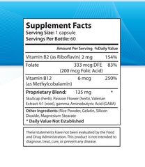 Tremadone ingredient blend with herbs and vitamins for neurotransmission support