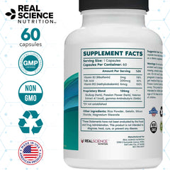 Tremanol-science-blend-graphic highlights B2 and B12 for nervous system support.