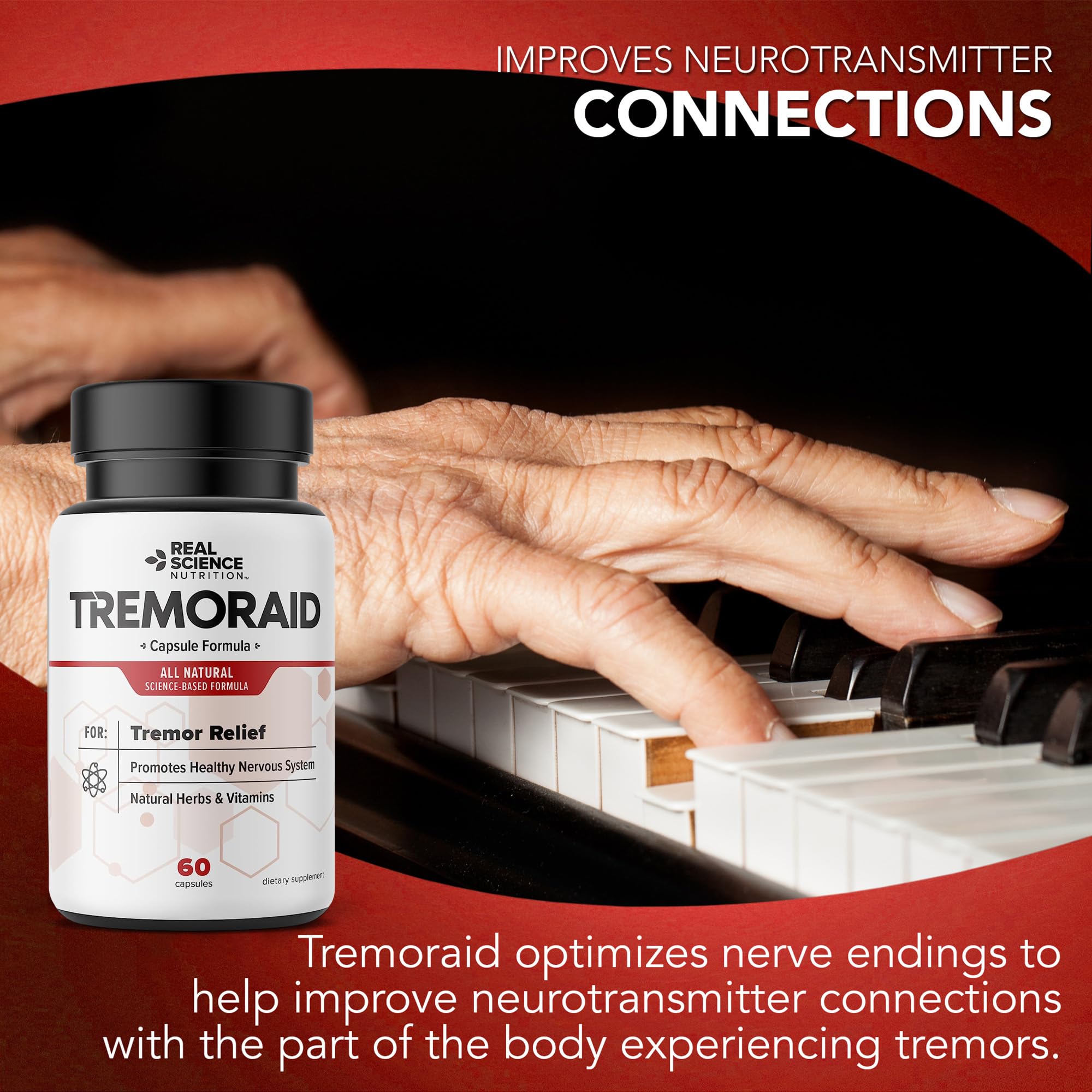 Tremoraid capsules close-up of easy-to-swallow soft capsules