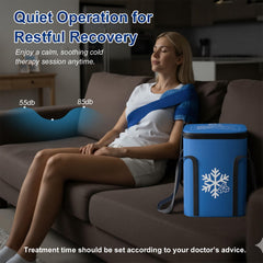 Trewf ice therapy machine offers three flow speeds for customized comfort