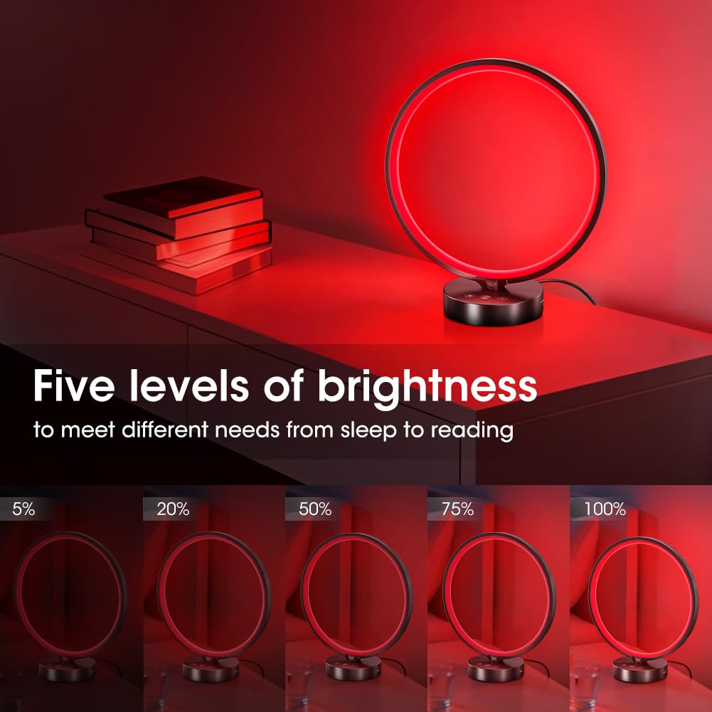 Remote-controlled Treybair bedside lamp for easy night use.