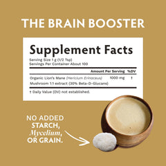 TRIBE ORGANICS Lion’s Mane powder scoop – easy daily serving