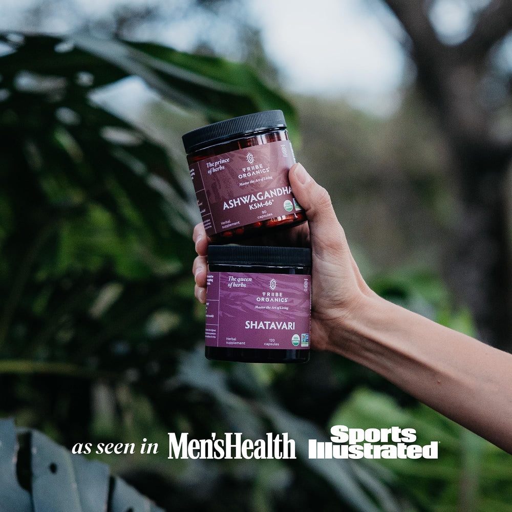 TRIBE ORGANICS Shatavari daily-dosed capsules ready for mindful routines