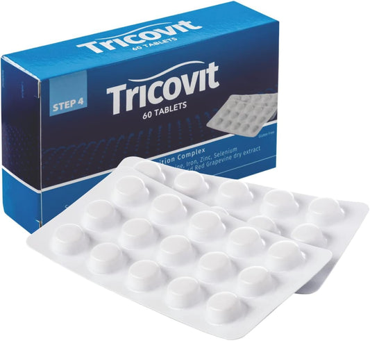 Tricovit hair growth bottle promotes healthier hair and nails.