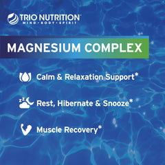 TRIO NUTRITION capsules next to a water glass for daily routine.