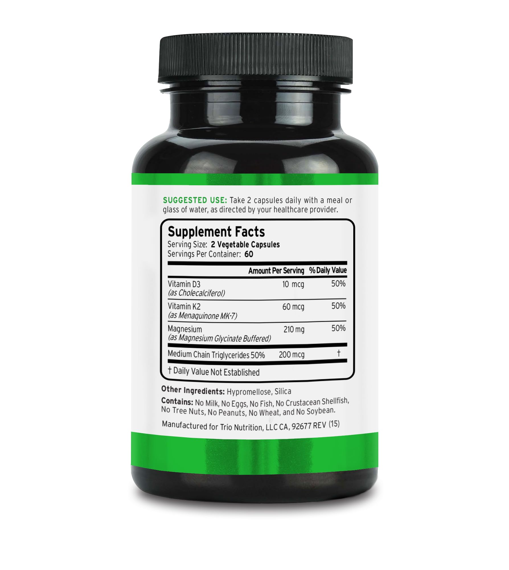 Two-capsule serving suggests convenient daily use.