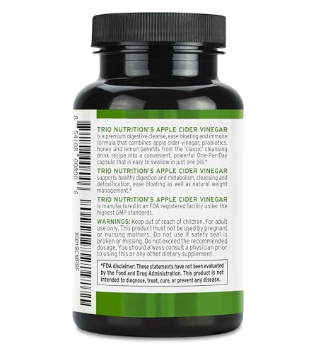 TRIO NUTRITION Probiotics multi-strain capsules emphasize digestive balance