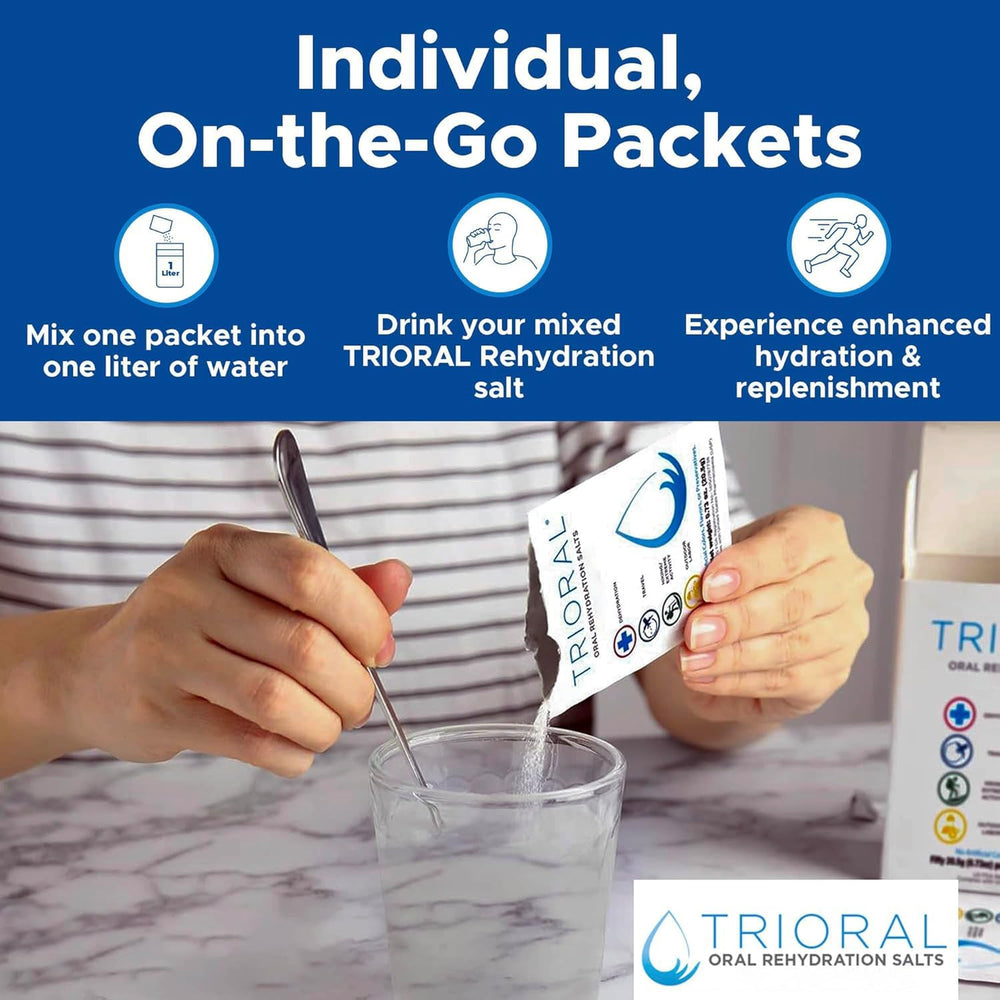 TRIORAL active use with jogger and water after exercise.
