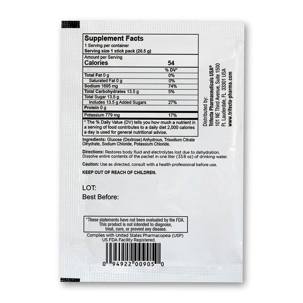 TRIORAL electrolyte packets ideal for workouts, hiking, and outdoor training.
