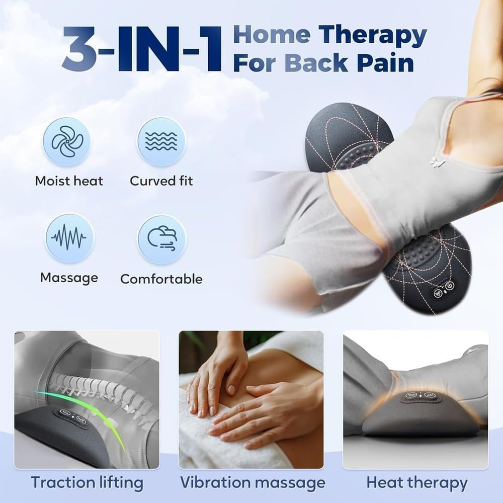Triple Fusion Back Massager heat mode provides soothing warmth