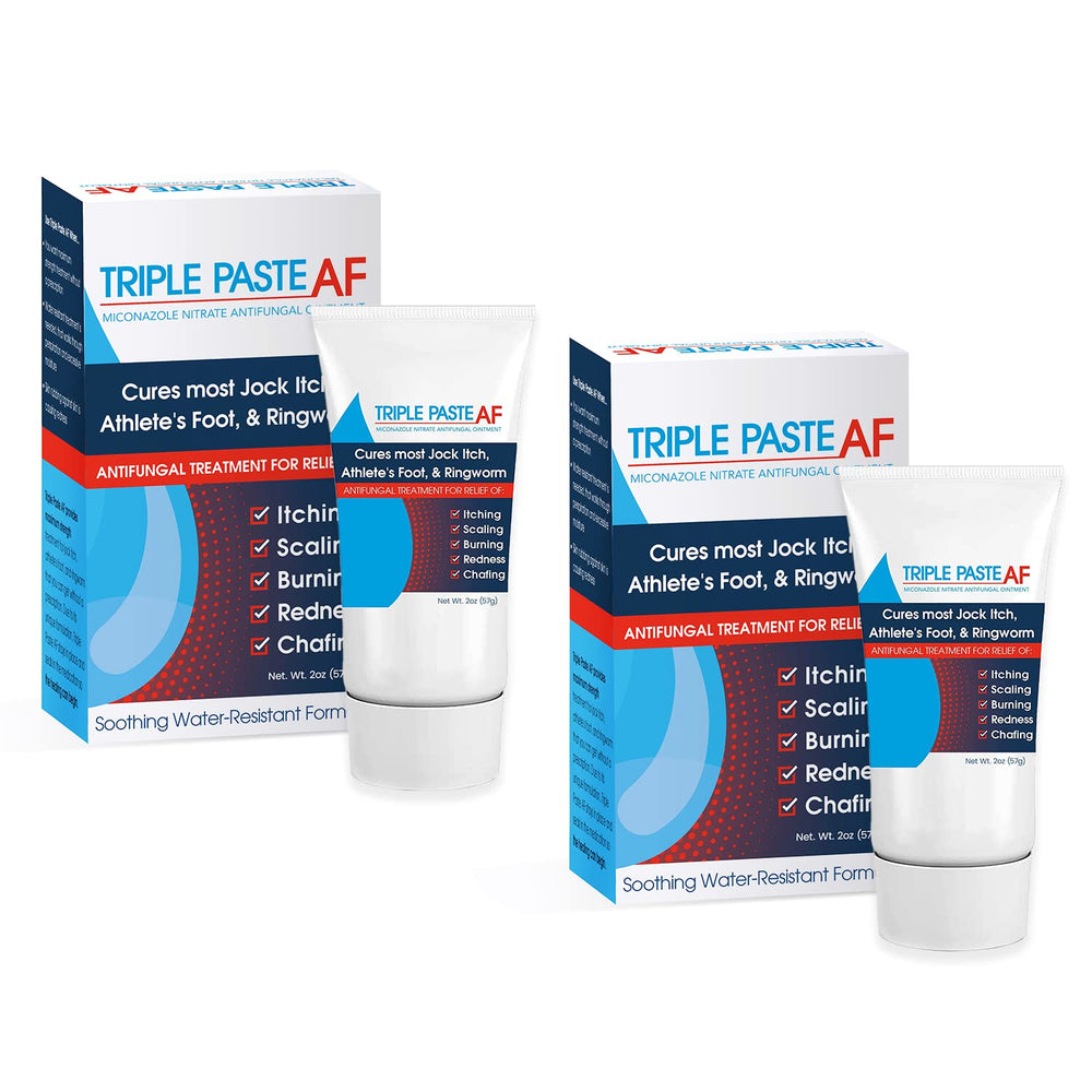 Triple Paste AF 2oz tube for fast antifungal care during workouts.