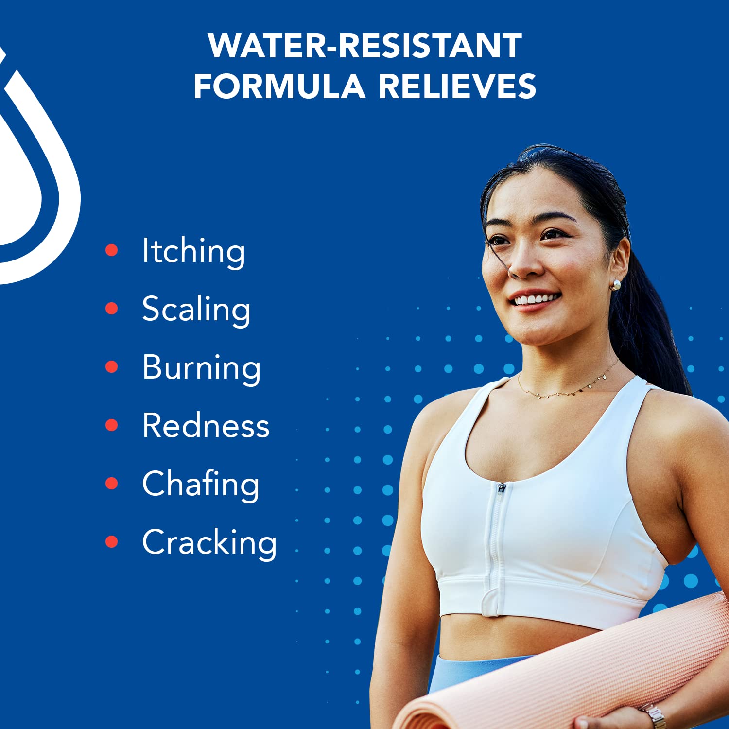 Applying Triple Paste AF after a workout to soothe itching.