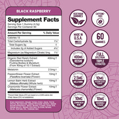 Troomy Sleep gummies black raspberry flavor invites a tasty wind-down.