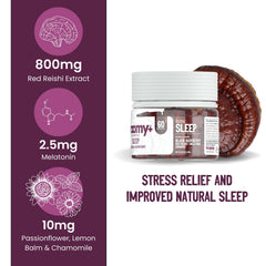 Troomy Sleep gummies jar shows 60-count supply for reliable nights.