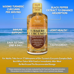 Bioperine ingredient badge on Tropical Oasis turmeric promotes absorption.