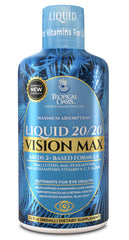 Tropical Oasis Liquid 20/20 Vision bottle for easy daily eye support.