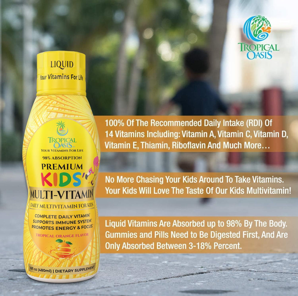Tropical Oasis sugar-free formula supports tasty daily nutrition for kids.